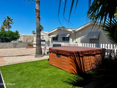 Fenced backyard