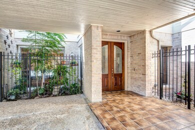 Double leaded glass doors and beautiful landscapin