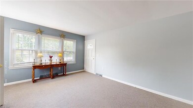 Living room with front door.