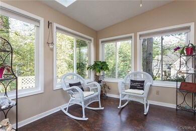 Three season sun room with cork floors and beautif