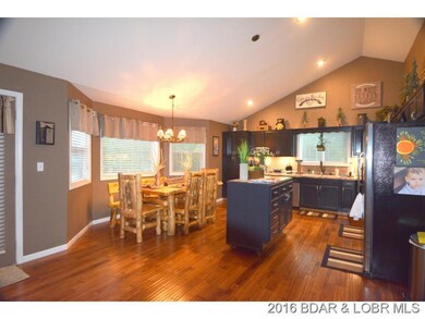 Large kitchen with bay window
