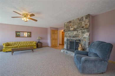 Beautiful stone fireplace, wood...