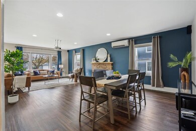 Open concept to dining space