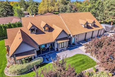 Aerial view of property and surrounding area