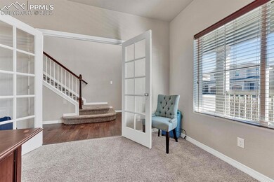 Front Entry into Office with French Doors