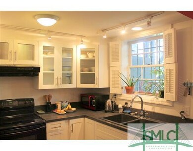 Kitchen. The window overlooks the small courtyard.