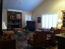 A view from the greatroom into the kitchen
