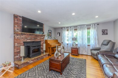 Living room with fireplace