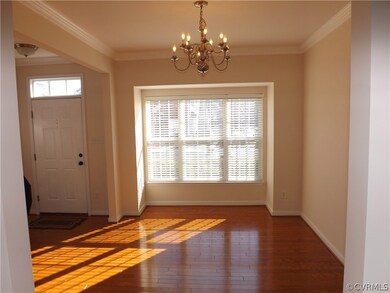 Dining Room - Wood Floor, Crown Molding