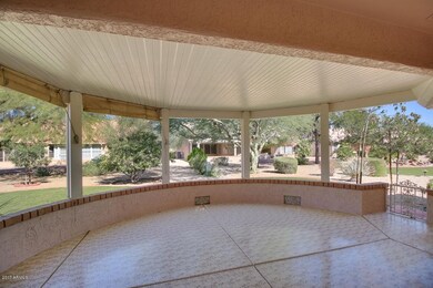 Covered, expanded Back Patio