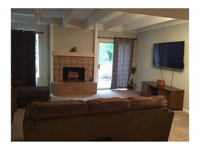 Living room with fireplace