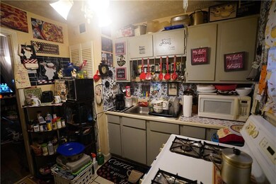 Kitchen with a textured ceiling