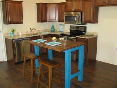 Granite counter tops with removable Island Table.