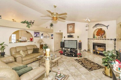 Family Room with Corner Fireplace