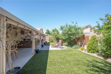 Easy maintenance artificial turf backyard.