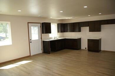 Kitchen and great room perspective
