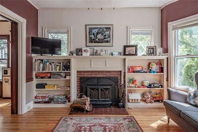 Built-ins around the wood burning insert