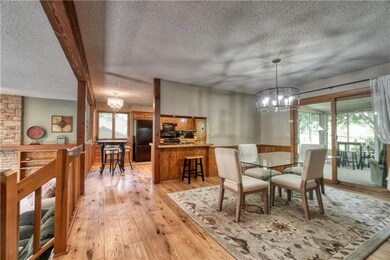 Brand new flooring throughout kitchen, dining room