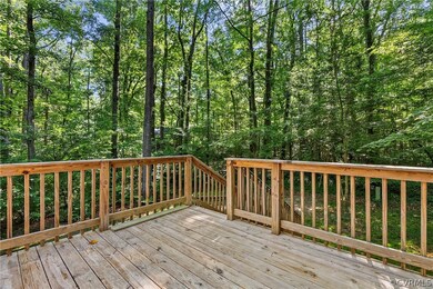 View of the back deck overlooking the private back