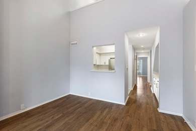 The dining area can be used for more living space.