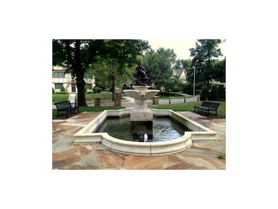 Armour Fields bronze sculpture fountain on Edgeval