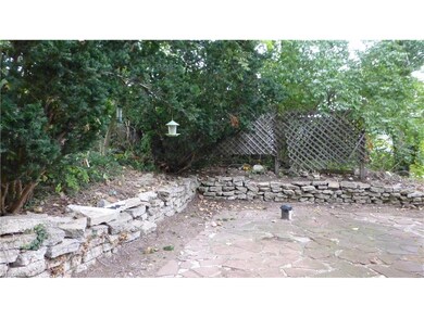 Patio area just off the kitchen door with privacy 