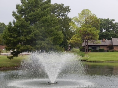 Fountain in lake