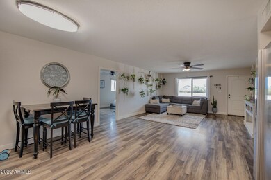 from kitchen towards living room