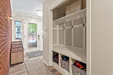Great entryway storage near front door, but out of