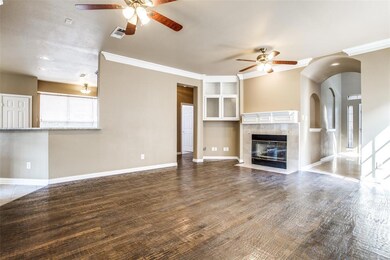 Living room leads to the kitchen