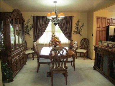 Dining Room. Dining room opens to the Eat-in-kitch