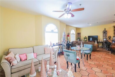 Living room with ceiling fan