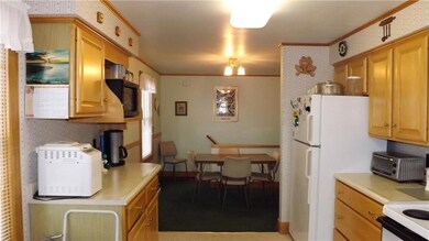 Kitchen into dining room