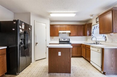 Kitchen featuring dishwasher, electric stove, blac