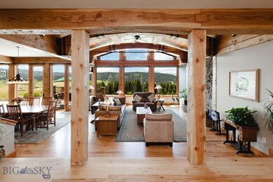 Extensive, one of a kind wood work accents the liv