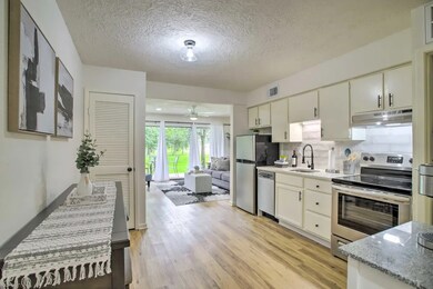 Refrigerator and stackable washer and dryer are in