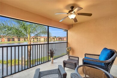 Rear lanai with a water view