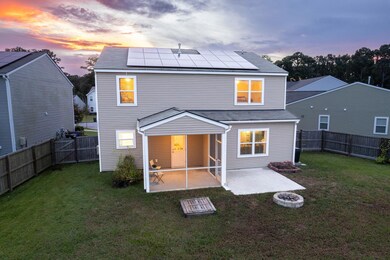 Rear elevation twilight