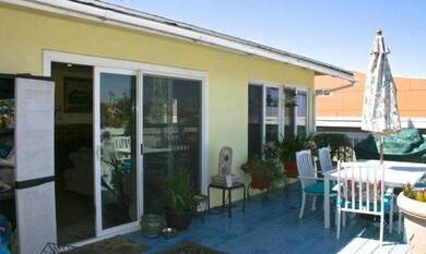 View of the outdoor ocean view deck with plenty of