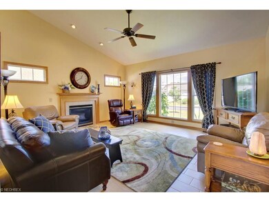 Family Room 18x15: Wonderfully open space with vau