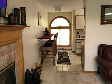 View from the living  room looking into the kitche