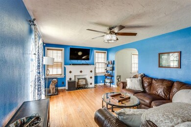 Living room featuring light hardwood / wood-style 