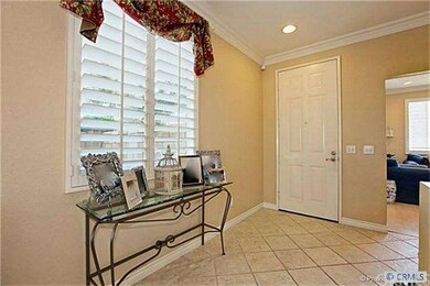 The entry hall view, facing the front door