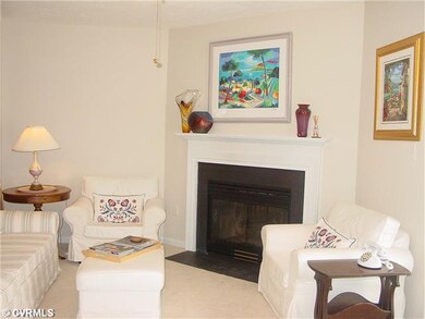 Living Room - Carpeted sunken living room with gas