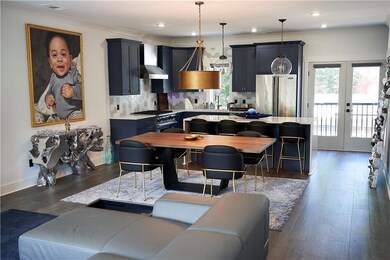 Kitchen with high quality fridge, french doors, wa