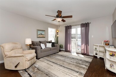 Inside, the living room is designed with comfort a