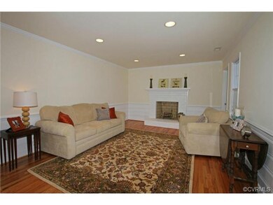 Beautiful family room with brand new hardwood floo
