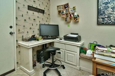 Family room with buil-in desk.  Also visible is a 