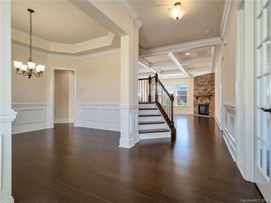 Large Open Space Dining room with beautiful moldin