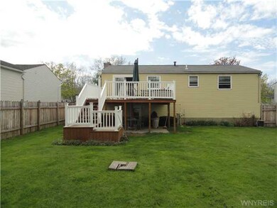Exterior Back. LARGE DECK OVERLOOKING BEAUTIFUL FE